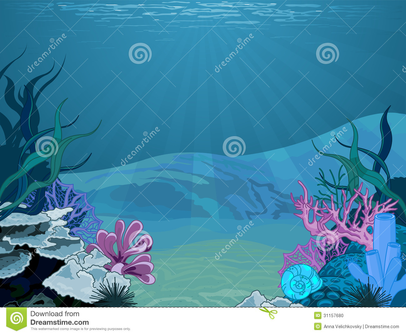 Under The Sea Background Vector