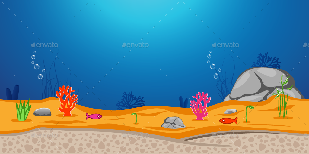 1024x512 Under Ocean Game Background