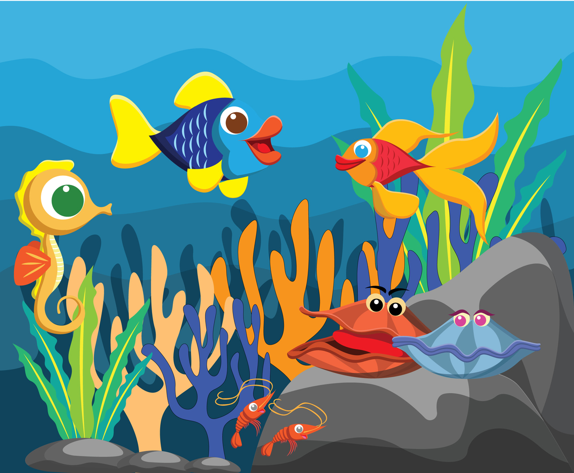1136x936 Under Sea Animals Vector Vector Art Graphics