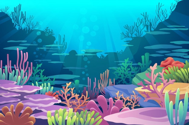 626x417 Under Sea View Vector Premium Download