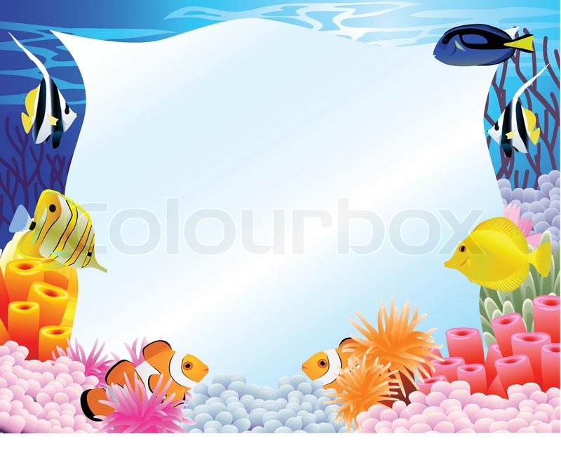 800x649 Beautiful Sealife Background With Stock Vector Colourbox