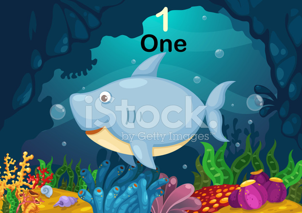 623x440 Number One Shark Under The Sea Vector Stock Vector