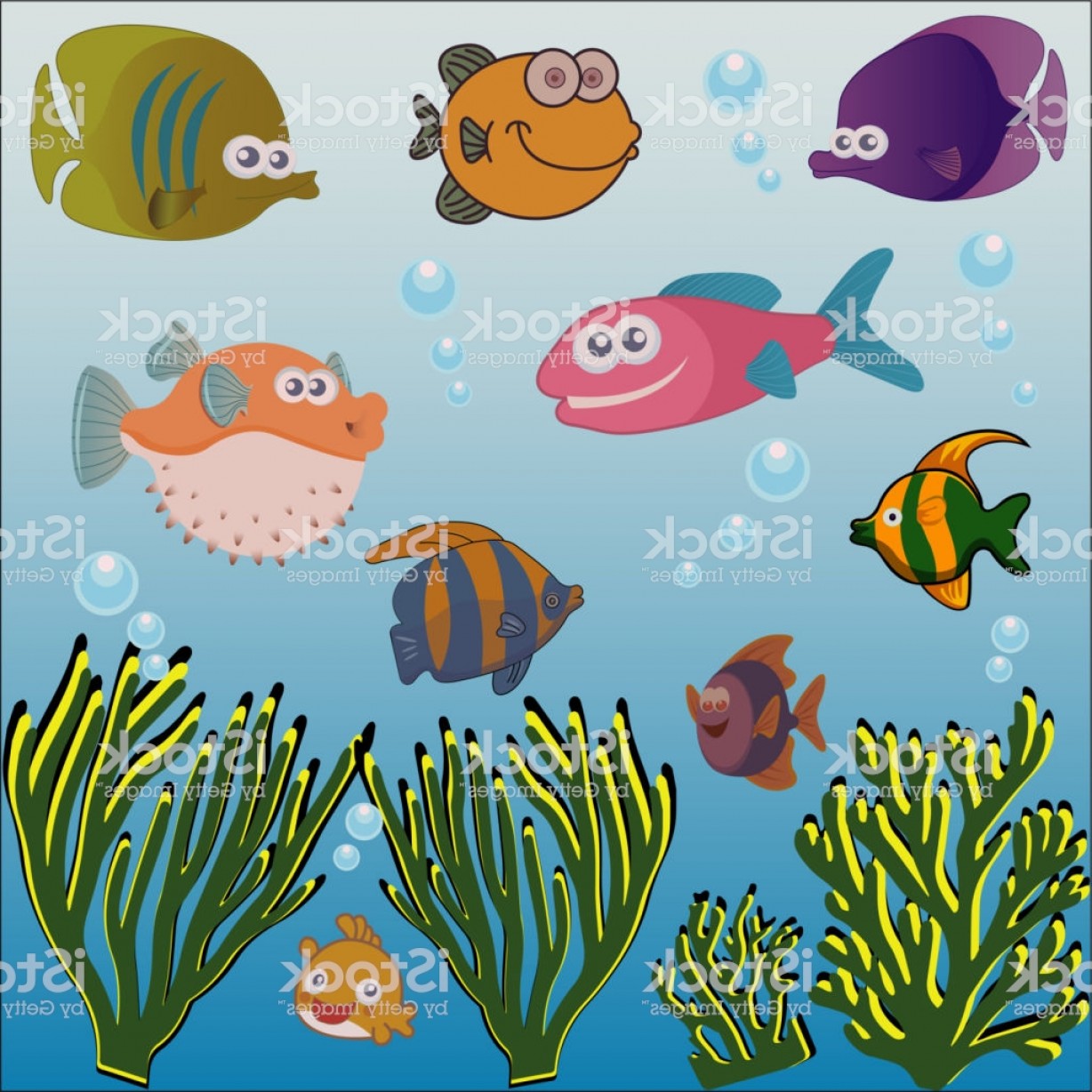1228x1228 Different Fish And Seaweed Under The Sea Gm Hoodamathrun