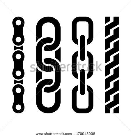 450x470 Metal Chain Parts Icons Set On White Background Vector