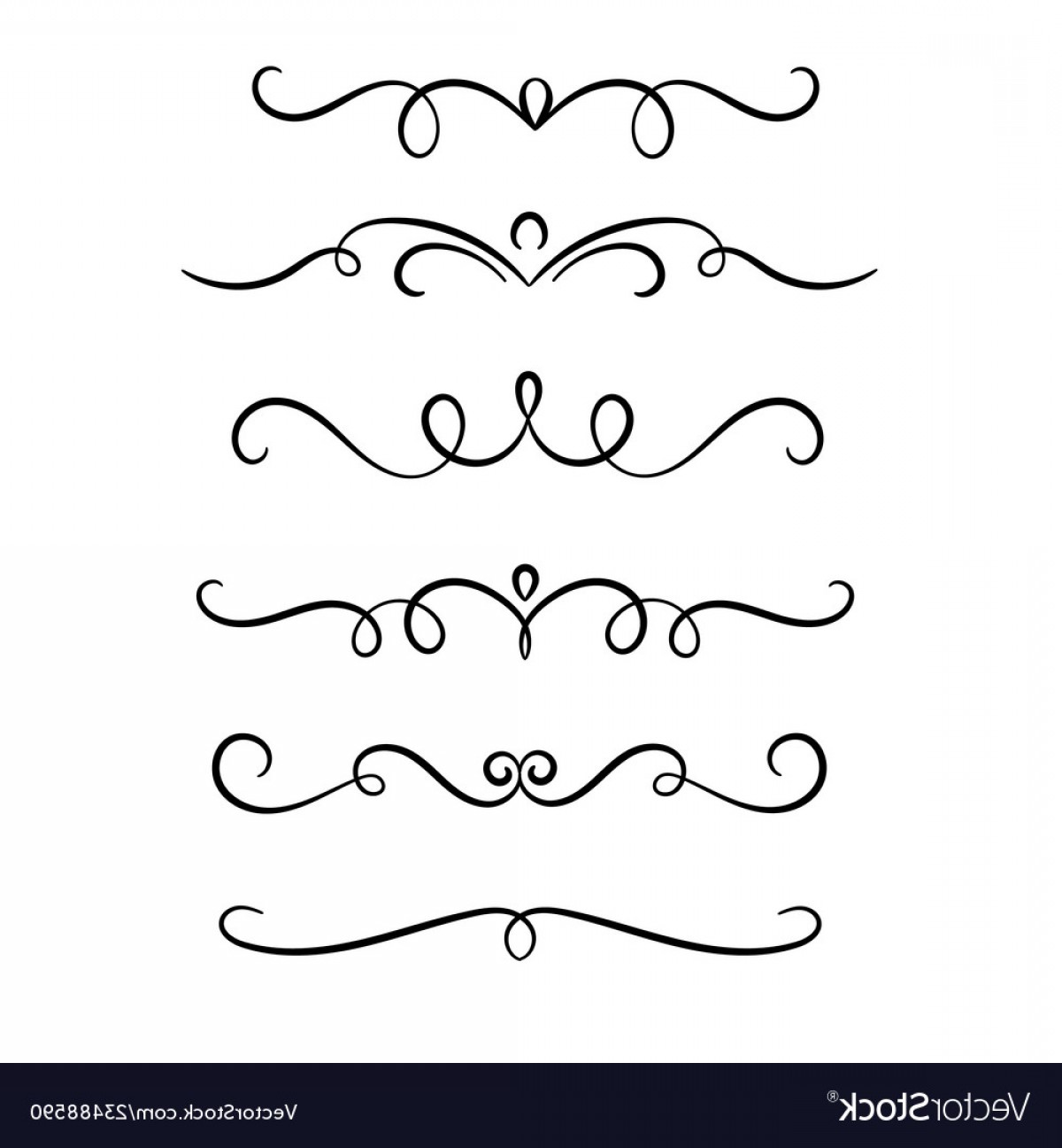 Underline Flourish Vector at Vectorified.com | Collection of Underline ...