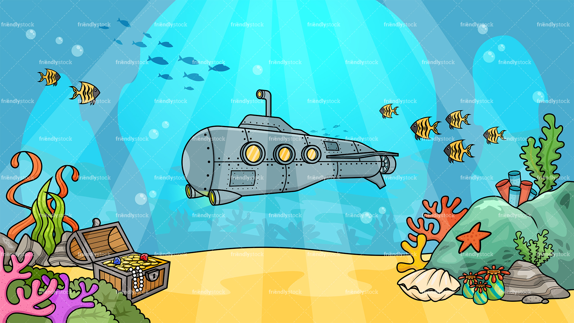 Submarine Underwater Background Cartoon Clipart 1920x1080 Submarine Underwater Background Cartoon Clipart
