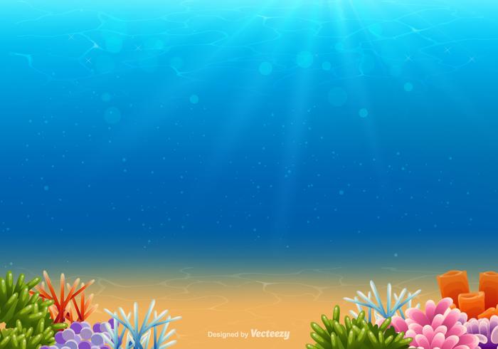 Underwater Vector Background 700x490 Underwater Vector Background