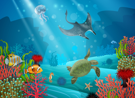 Page Underwater On Curated Vector Illustrations, Stock Royalty 550x400 Page Underwater On Curated Vector Illustrations, Stock Royalty