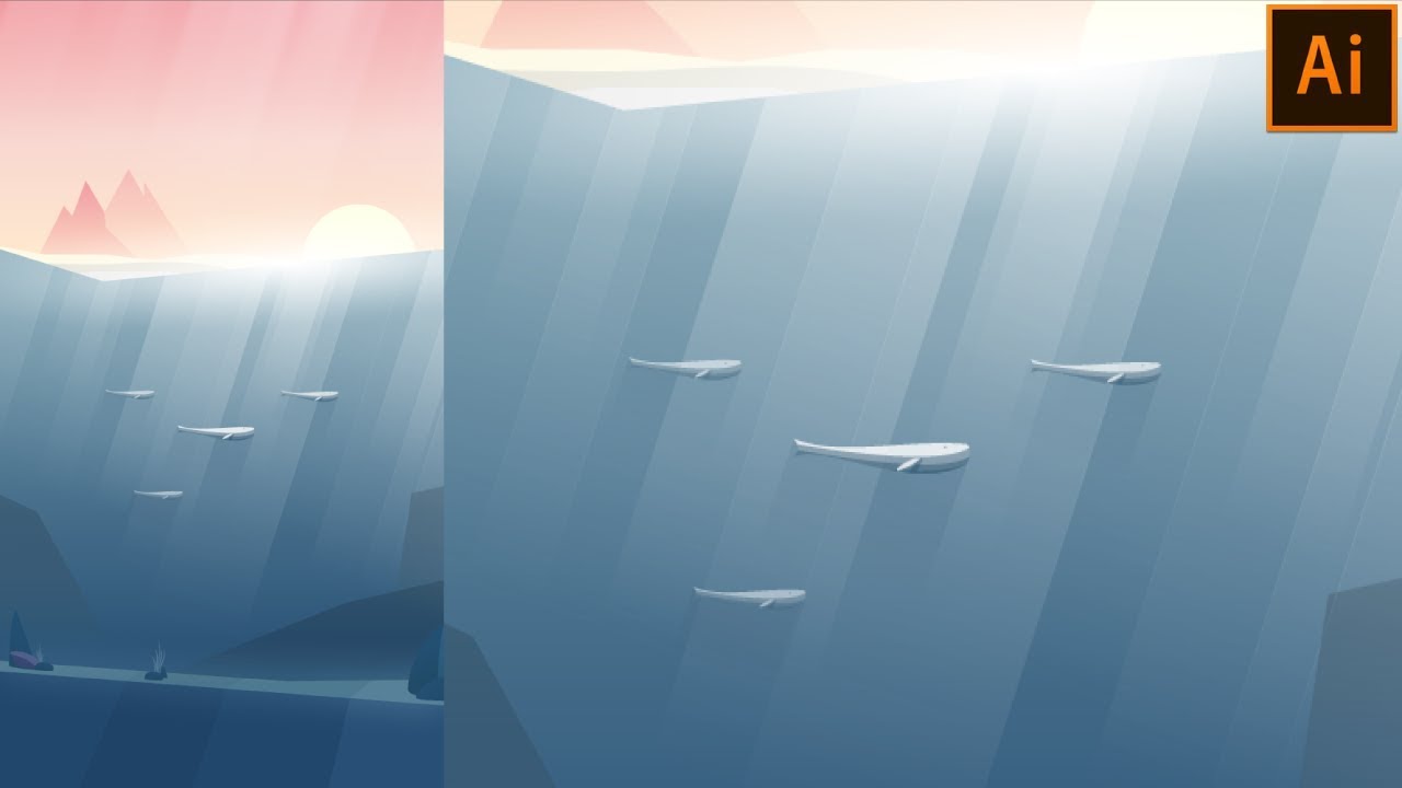 Underwater Vector Illustration Adobe Illustrator Tutorial 1280x720 Underwater Vector Illustration Adobe Illustrator Tutorial