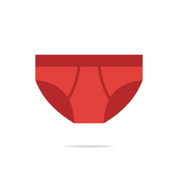 600x600 Red Underwear Icon Vector Art Print