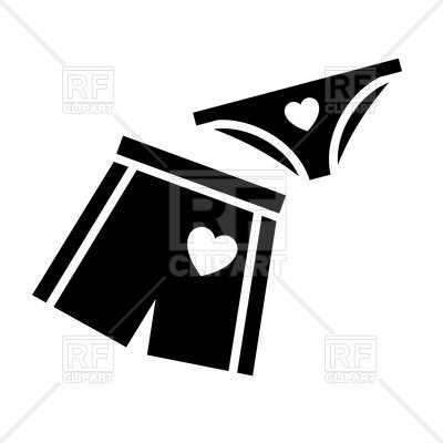 400x400 Valentine's Day Underwear Vector Image Of Icons And Emblems