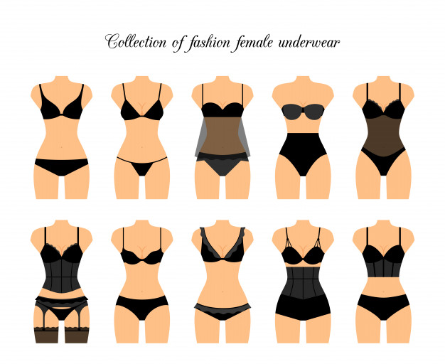626x512 Women Shapewear Or Female Corrective Underwear Vector Illustration