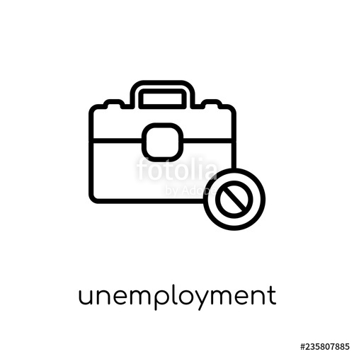 500x500 Unemployment Icon Trendy Modern Flat Linear Vector Unemployment