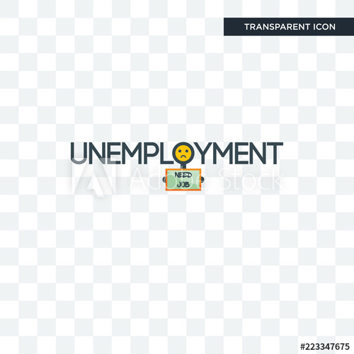 500x500 Unemployment Vector Icon Isolated On Transparent Background