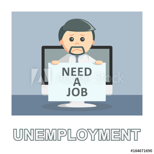 500x500 Businessman Unemployment Photo Text Style
