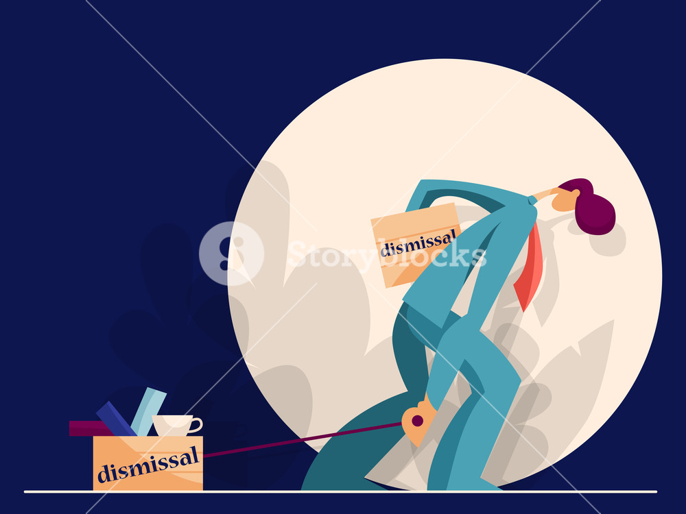 1000x750 Dismissed Business Man Carrying Box With Things Unemployment