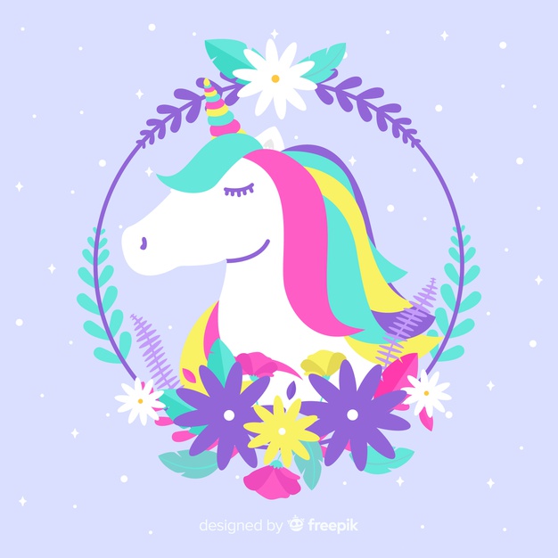 626x626 Hand Drawn Cute Unicorn Background Vector Free Download