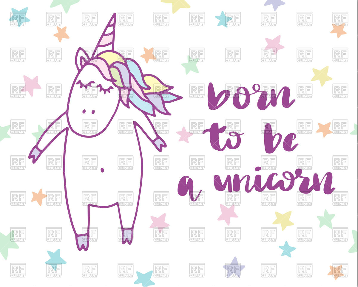 1200x960 Inscription Born To Be Unicorn