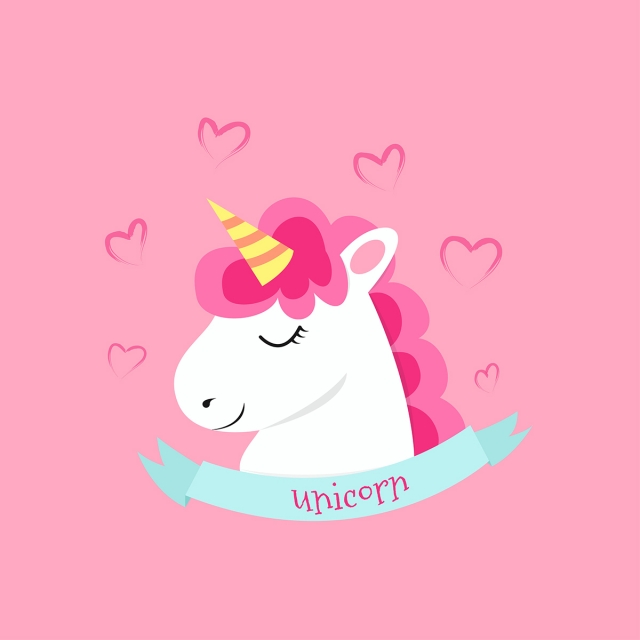 640x640 Pink Cute Unicorn Background, Unicorn, White, Head Png And Vector