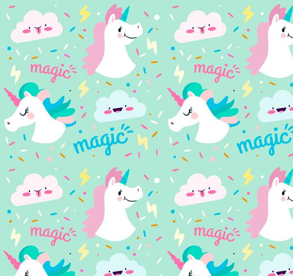 600x567 Unicorn Portrait Background Vector Free Vectors Portrait