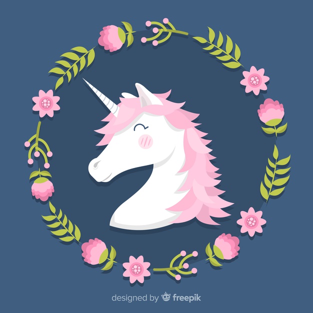 626x626 Flat Unicorn Background Vector Free Download