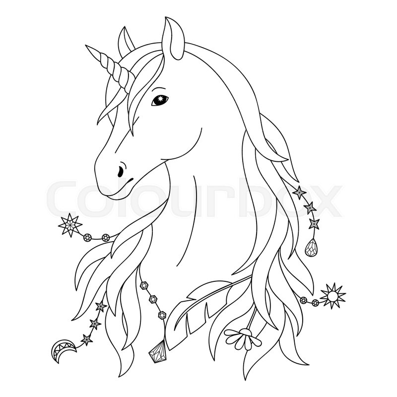 Unicorn Black And White Tattoo, Stock Vector Colourbox 800x800 Unicorn Black And White Tattoo, Stock Vector Colourbox