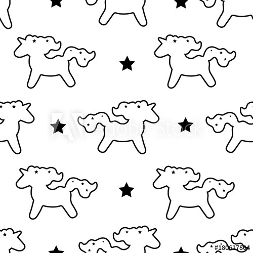 Unicorn Pattern Seamless Vector Background Isolated On White 500x500 Unicorn Pattern Seamless Vector Background Isolated On White