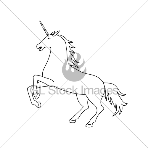 Vector Illustration Of Unicorn Black And White Unicorn C Gl 500x500 Vector Illustration Of Unicorn Black And White Unicorn C Gl