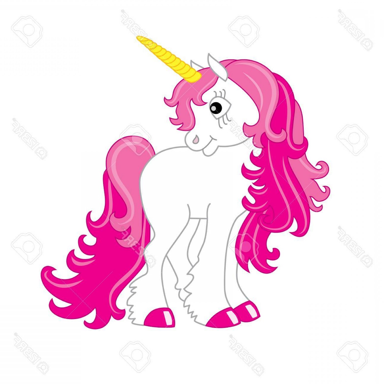 1560x1560 Photostock Vector Vector Cute Unicorn With Pink Mane Unicorn
