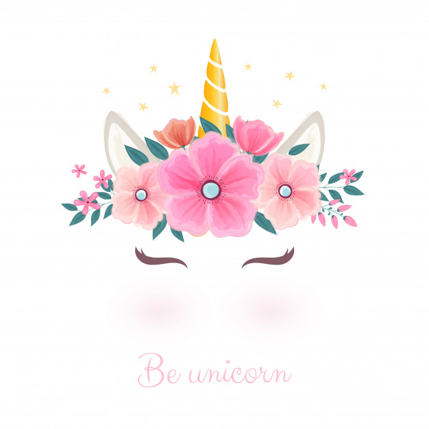 Cute Unicorn Head With Flower Crown Vector Premium Download 626x626 Cute Unicorn Head With Flower Crown Vector Premium Download