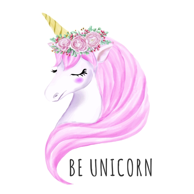 Sweet Unicorn With Watercolor Flower Crown, Girl, Watercolor, Cute 640x640 Sweet Unicorn With Watercolor Flower Crown, Girl, Watercolor, Cute