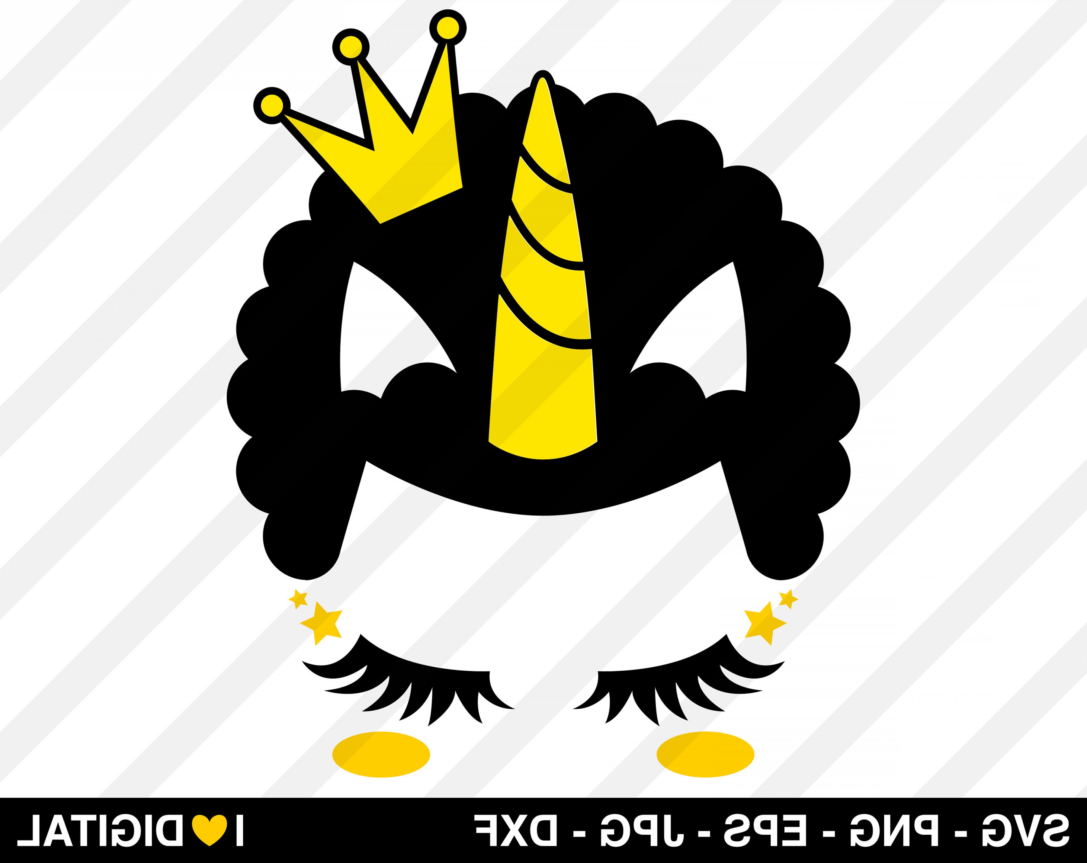 Unicorn Face Vector Afro Crown Queen Studiogrfx 3600x2858 Unicorn Face Vector Afro Crown Queen Studiogrfx