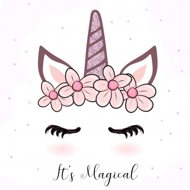 Cute Unicorn Cartoon With Flower Crown Premium Vector Cute 626x626 Cute Unicorn Cartoon With Flower Crown Premium Vector Cute