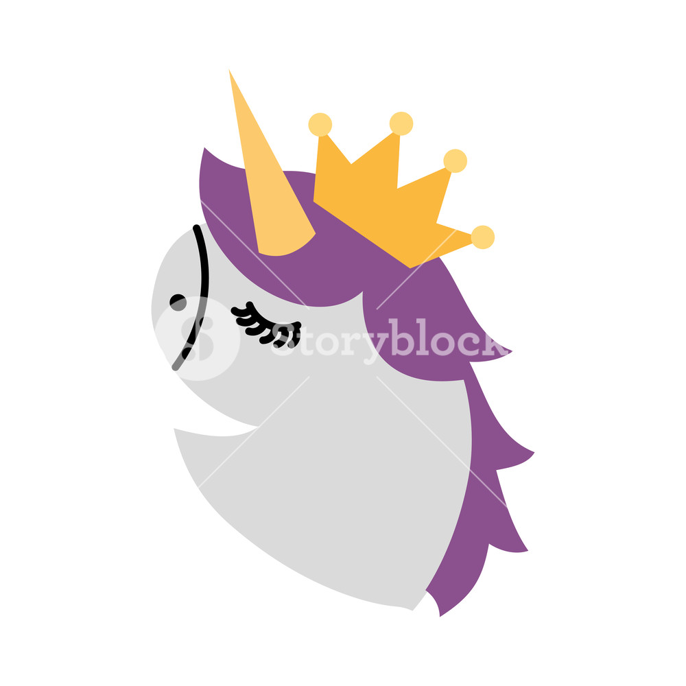 Fantasy Unicorn Horned And Crown Fantasy Decoration Vector 1000x1000 Fantasy Unicorn Horned And Crown Fantasy Decoration Vector