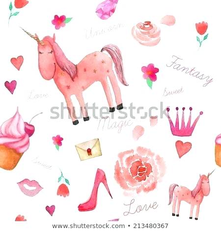 Watercolor Unicorn With Flowers Vector 450x470 Watercolor Unicorn With Flowers Vector