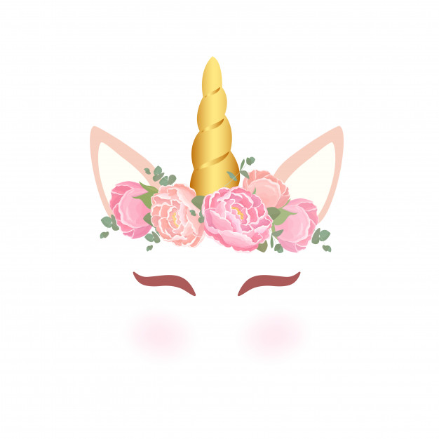 Cute Unicorn Head With Flower Crown Vector Premium Download 626x626 Cute Unicorn Head With Flower Crown Vector Premium Download