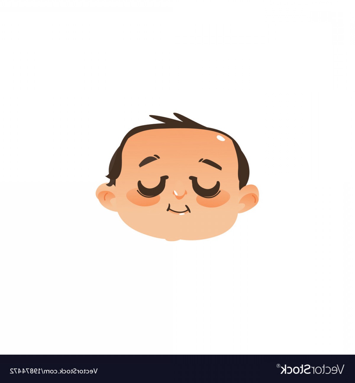 1200x1296 Sleeping Baby Face Head Icon With Closed Eyes Vector Createmepink