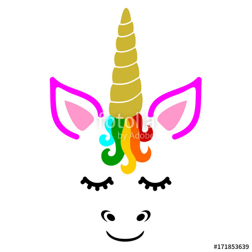 500x500 Unicorn Face, Unicorn Head Stock Image And Royalty Free Vector