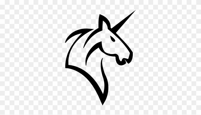 840x481 Unicorn Head Horse With A Horn Vector