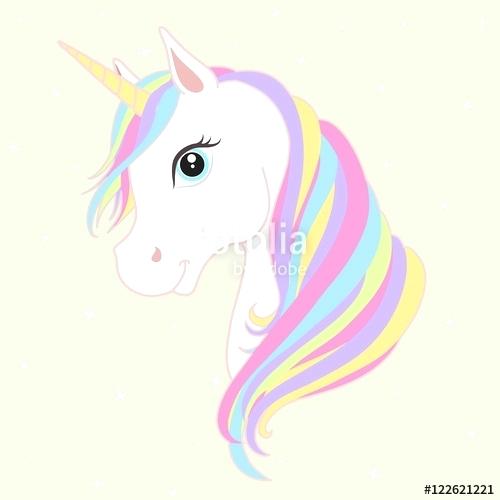 500x500 Vector Unicorn Illustration With Silhouettes An Headband Medianet
