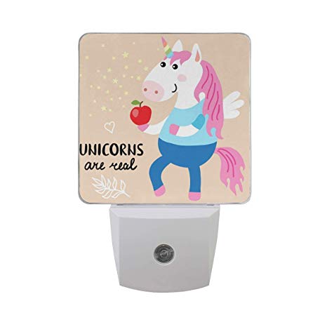 466x466 Plug In Night Light, Magical Unicorn Head Vector Led Nightlight