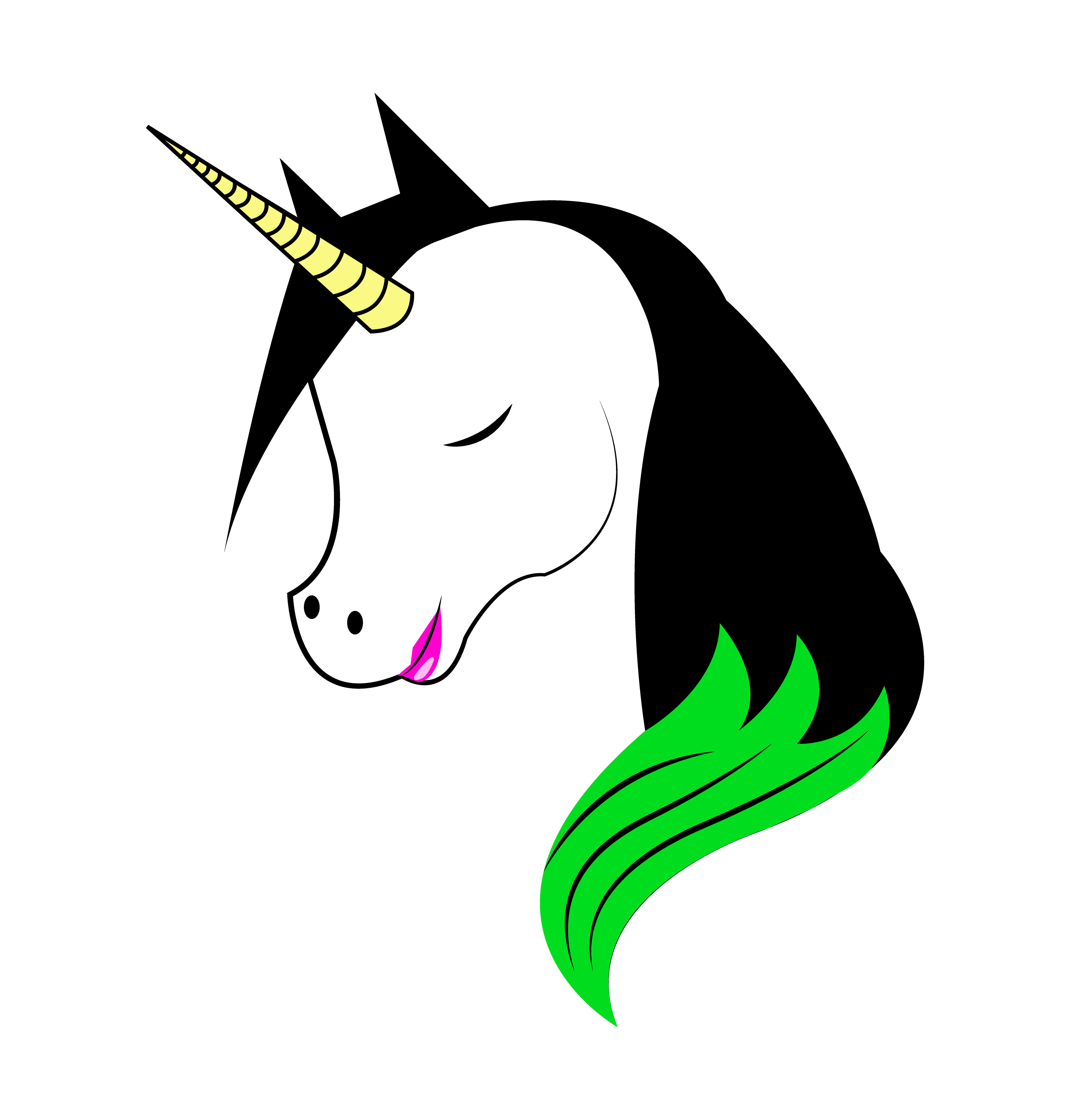 4000x4189 Unicorn Head Free Vector Art