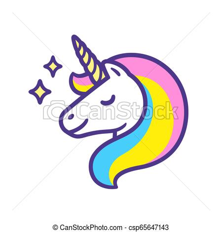450x470 Cartoon Unicorn Head Cartoon Unicorn Head With Rainbow Mane
