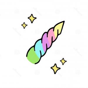 300x300 Rainbow Unicorn Horn Sparkles Rainbow Colorful Magical Unicorn