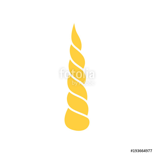 500x500 Silhouette Of Unicorn Horn Isolated On White Background Horn