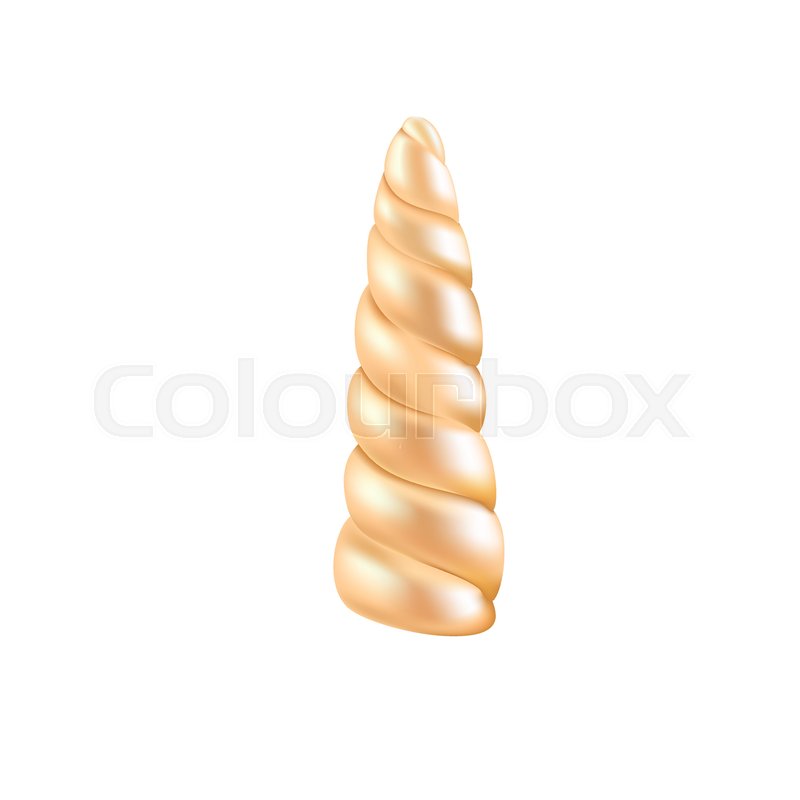 800x800 Unicorn Horn, Candle, Realistic Stock Vector Colourbox