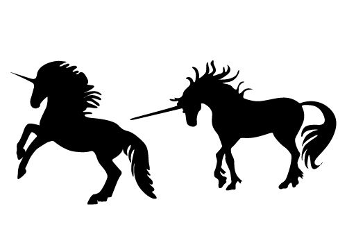Two Unique Unicorns With Their Pointing Horns From The Forehead As 500x350 Two Unique Unicorns With Their Pointing Horns From The Forehead As