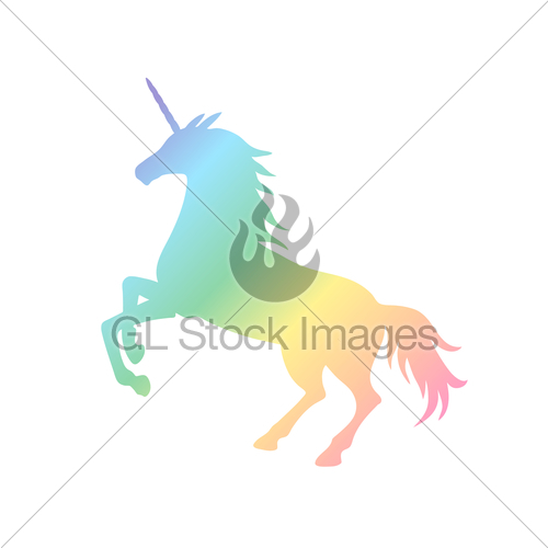 Vector Illustration Of Unicorn Silhouette Rainbow Unicorn Gl 500x500 Vector Illustration Of Unicorn Silhouette Rainbow Unicorn Gl
