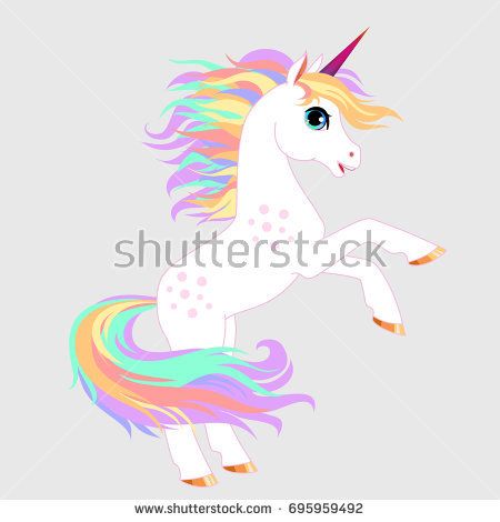 450x470 Unicorn Vector Illustration Magic Fantasy Horse Design