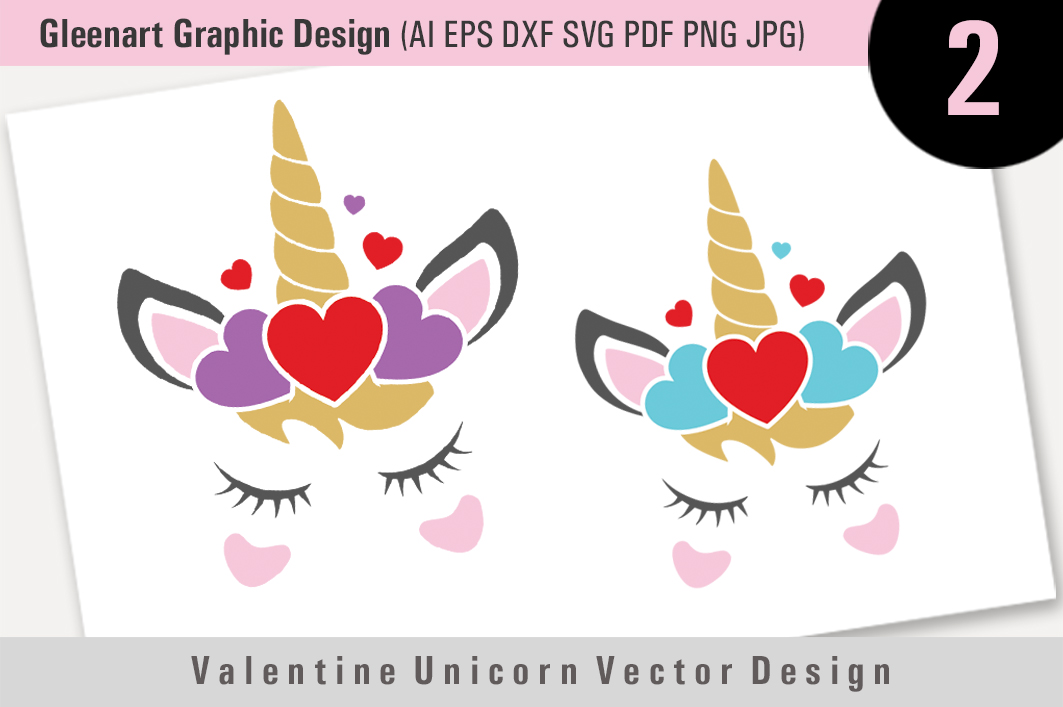 1063x707 Valentine Unicorn Vector Design Graphic